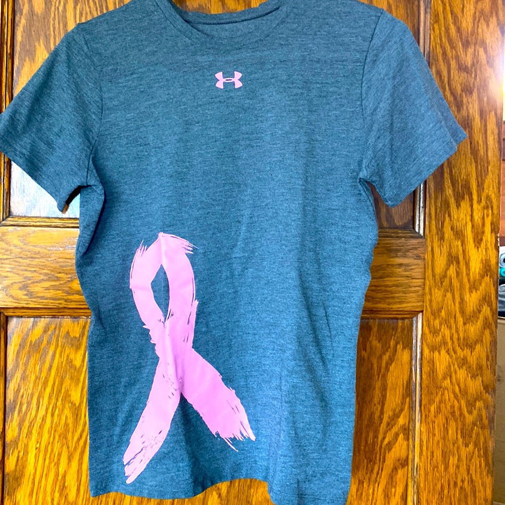 Womens Under Armour breast cancer awareness dry fit tshirt